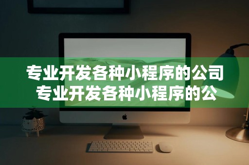 专业开发各种小程序的公司 专业开发各种小程序的公司有哪些