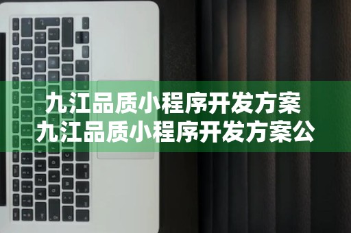 九江品质小程序开发方案 九江品质小程序开发方案公示