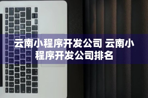 云南小程序开发公司 云南小程序开发公司排名