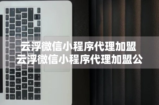 云浮微信小程序代理加盟 云浮微信小程序代理加盟公司