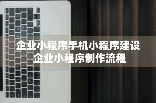 企业小程序手机小程序建设 企业小程序制作流程