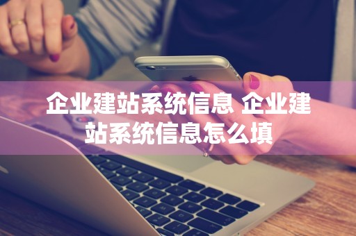 企业建站系统信息 企业建站系统信息怎么填