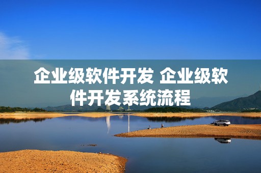 企业级软件开发 企业级软件开发系统流程