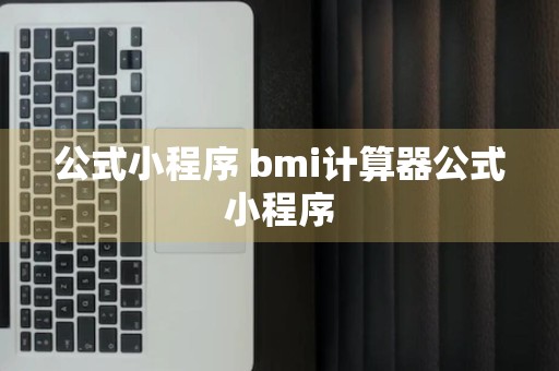 公式小程序 bmi计算器公式小程序