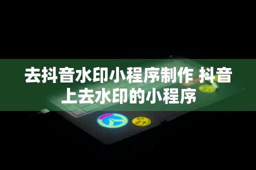 去抖音水印小程序制作 抖音上去水印的小程序