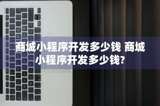 商城小程序开发多少钱 商城小程序开发多少钱?