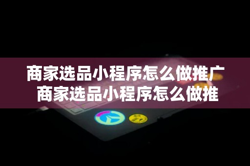 商家选品小程序怎么做推广 商家选品小程序怎么做推广的