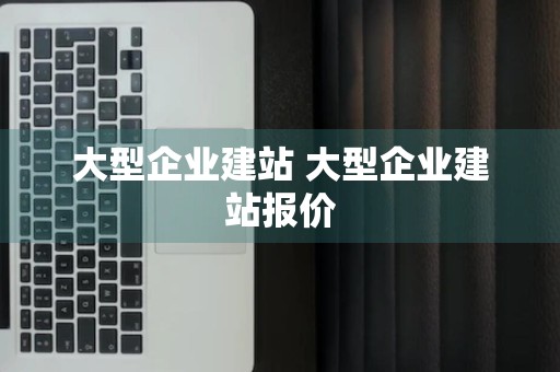 大型企业建站 大型企业建站报价