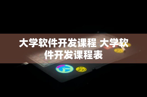 大学软件开发课程 大学软件开发课程表