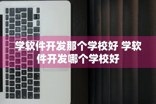 学软件开发那个学校好 学软件开发哪个学校好