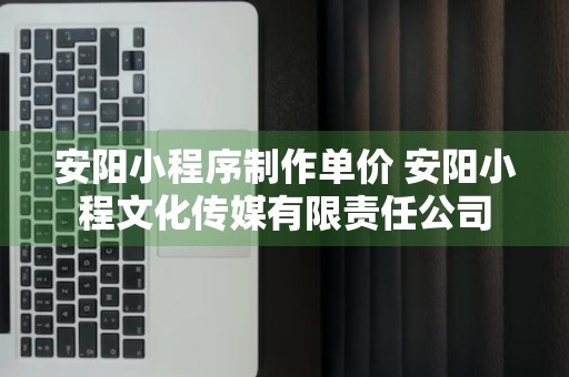 安阳小程序制作单价 安阳小程文化传媒有限责任公司