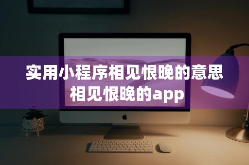 实用小程序相见恨晚的意思 相见恨晚的app