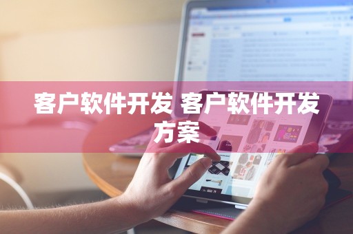 客户软件开发 客户软件开发方案