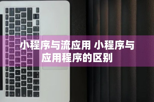 小程序与流应用 小程序与应用程序的区别