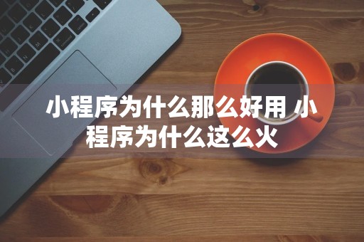 小程序为什么那么好用 小程序为什么这么火