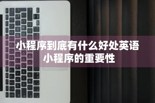 小程序到底有什么好处英语 小程序的重要性