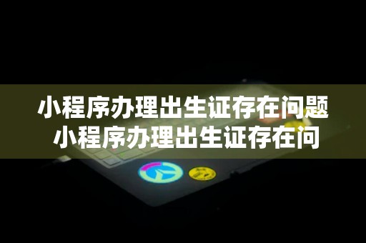 小程序办理出生证存在问题 小程序办理出生证存在问题怎么办