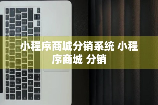 小程序商城分销系统 小程序商城 分销