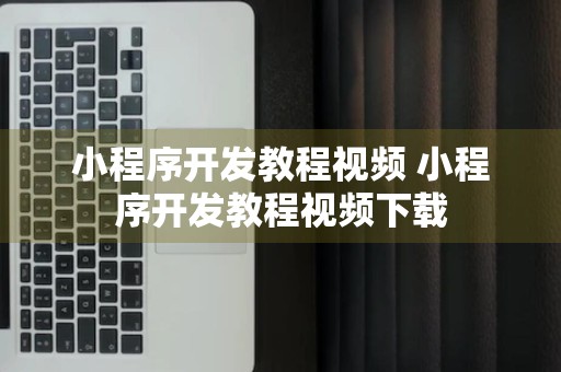 小程序开发教程视频 小程序开发教程视频下载