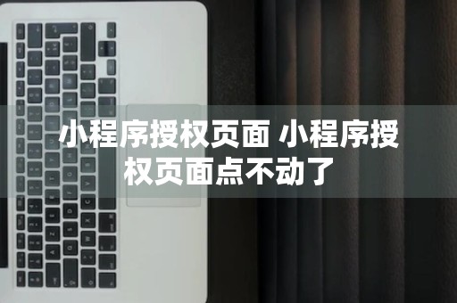 小程序授权页面 小程序授权页面点不动了