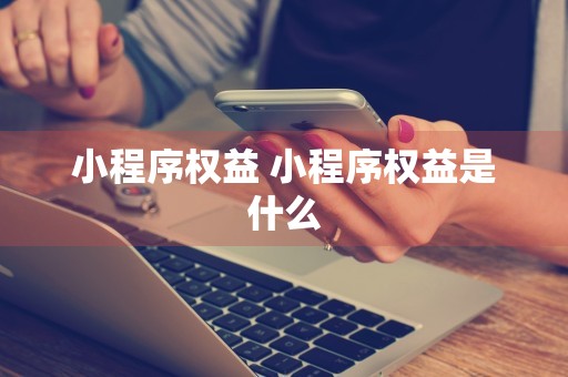 小程序权益 小程序权益是什么