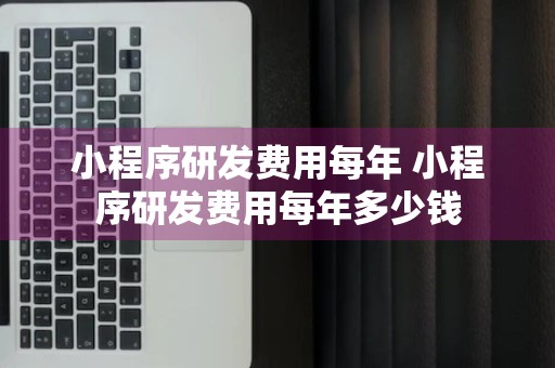 小程序研发费用每年 小程序研发费用每年多少钱