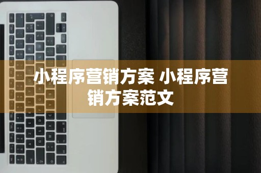 小程序营销方案 小程序营销方案范文