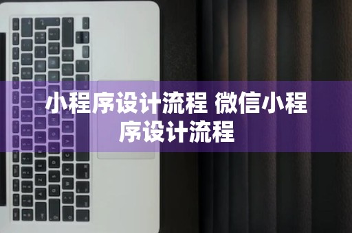 小程序设计流程 微信小程序设计流程