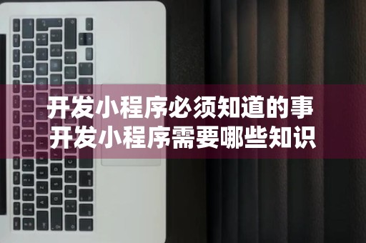 开发小程序必须知道的事 开发小程序需要哪些知识