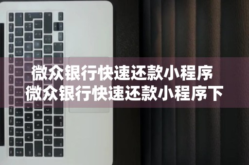 微众银行快速还款小程序 微众银行快速还款小程序下载