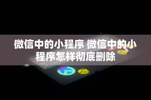 微信中的小程序 微信中的小程序怎样彻底删除