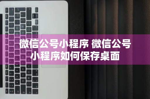 微信公号小程序 微信公号小程序如何保存桌面