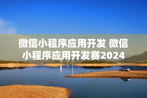 微信小程序应用开发 微信小程序应用开发赛2024