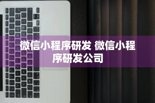 微信小程序研发 微信小程序研发公司