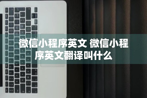 微信小程序英文 微信小程序英文翻译叫什么