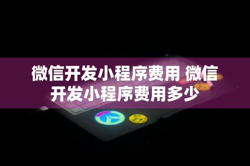 微信开发小程序费用 微信开发小程序费用多少