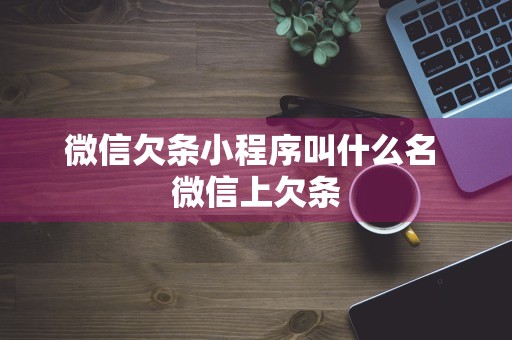 微信欠条小程序叫什么名 微信上欠条