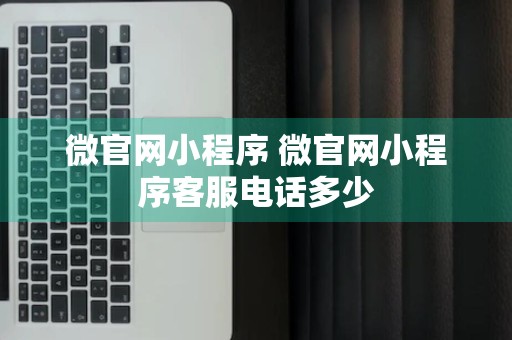 微官网小程序 微官网小程序客服电话多少