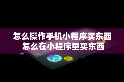 怎么操作手机小程序买东西 怎么在小程序里买东西