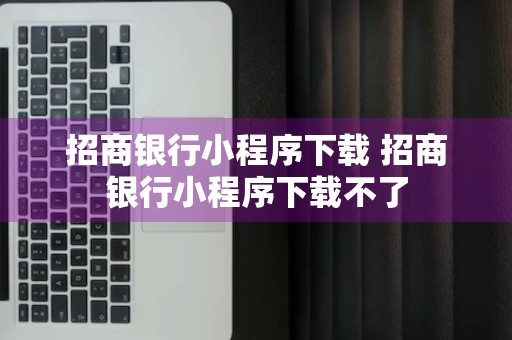 招商银行小程序下载 招商银行小程序下载不了