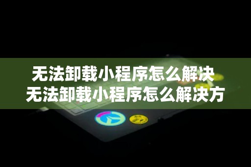 无法卸载小程序怎么解决 无法卸载小程序怎么解决方法