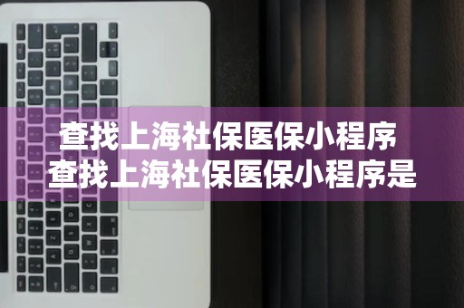 查找上海社保医保小程序 查找上海社保医保小程序是什么