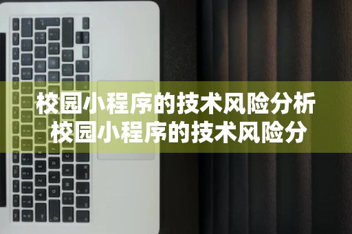 校园小程序的技术风险分析 校园小程序的技术风险分析怎么写