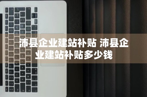 沛县企业建站补贴 沛县企业建站补贴多少钱