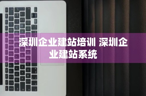 深圳企业建站培训 深圳企业建站系统