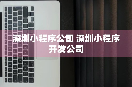 深圳小程序公司 深圳小程序开发公司