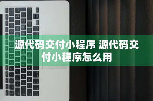 源代码交付小程序 源代码交付小程序怎么用