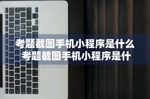 考题截图手机小程序是什么 考题截图手机小程序是什么样的