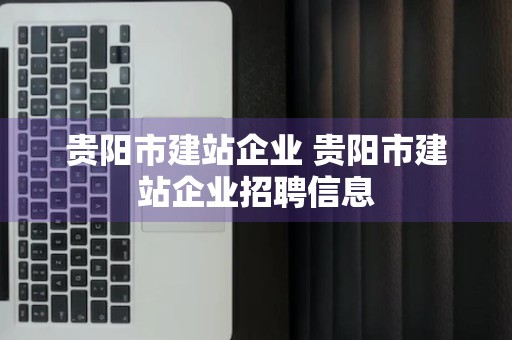 贵阳市建站企业 贵阳市建站企业招聘信息