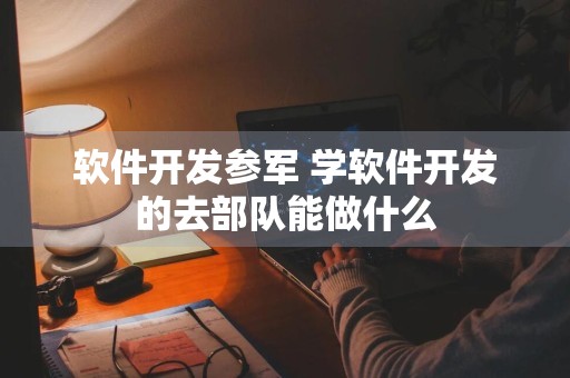 软件开发参军 学软件开发的去部队能做什么